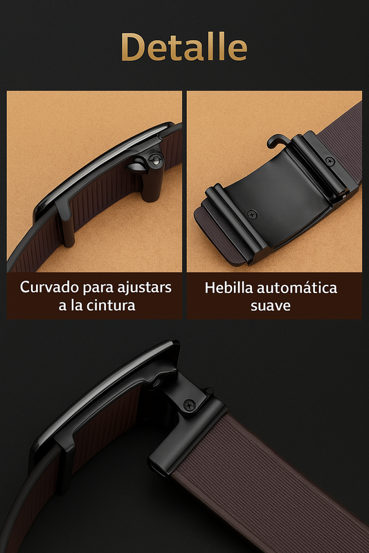 [Accesorios] Cinturón Masculino de Piel Auténtica con Hebilla Automática